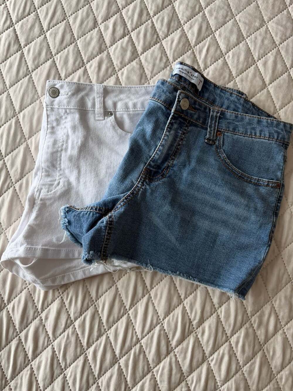 Vanilla Star and Blue Ice Denim Shorts